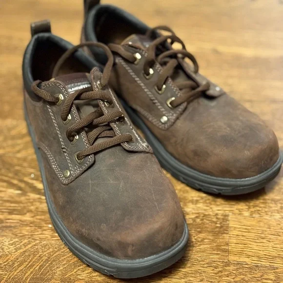 Skechers | Shoes | Skechers Brown Oxfords With Timeless Design Wide Fit |  Poshmark